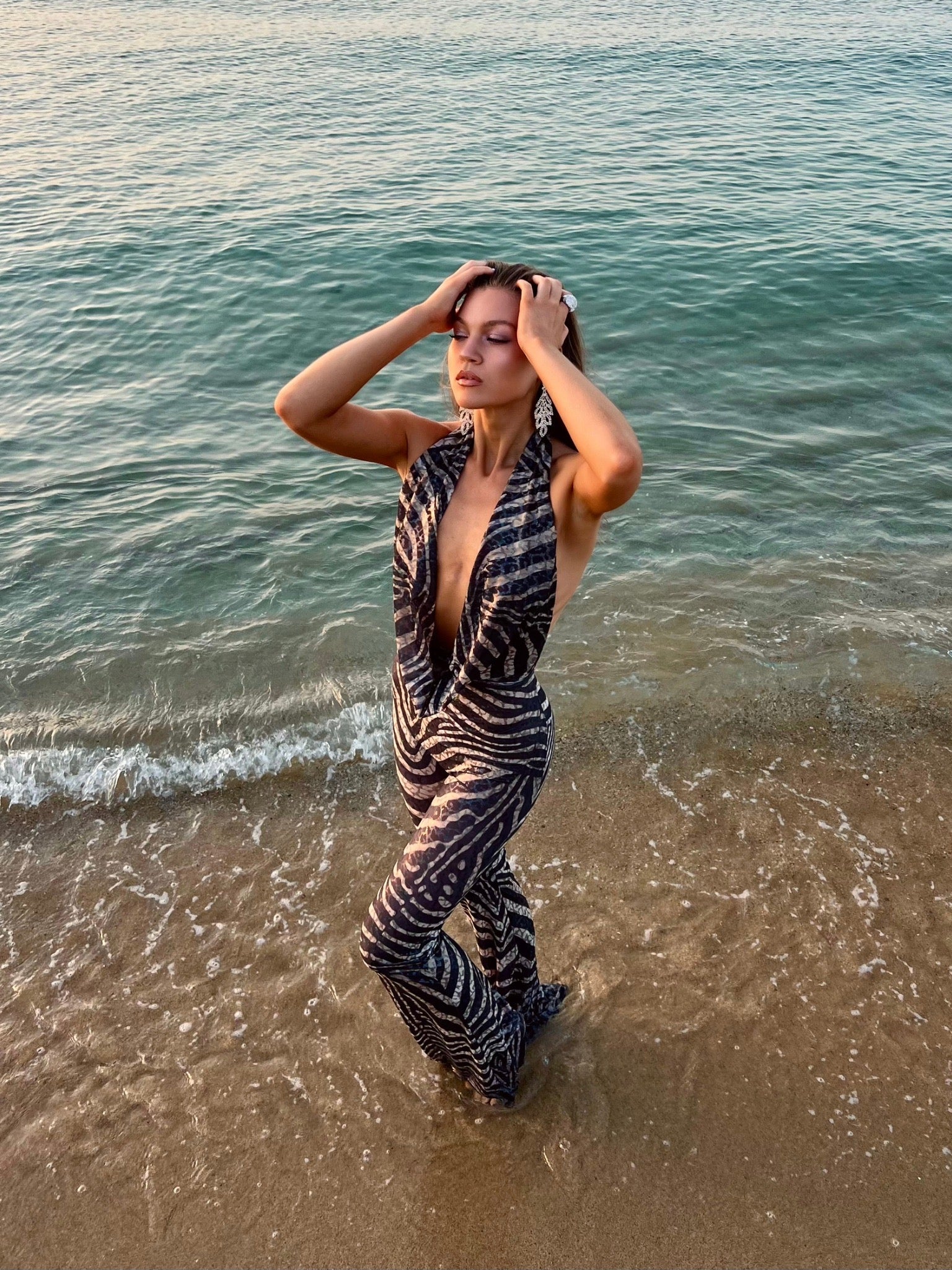 OPHELIA ZEBRA JUMPSUIT
