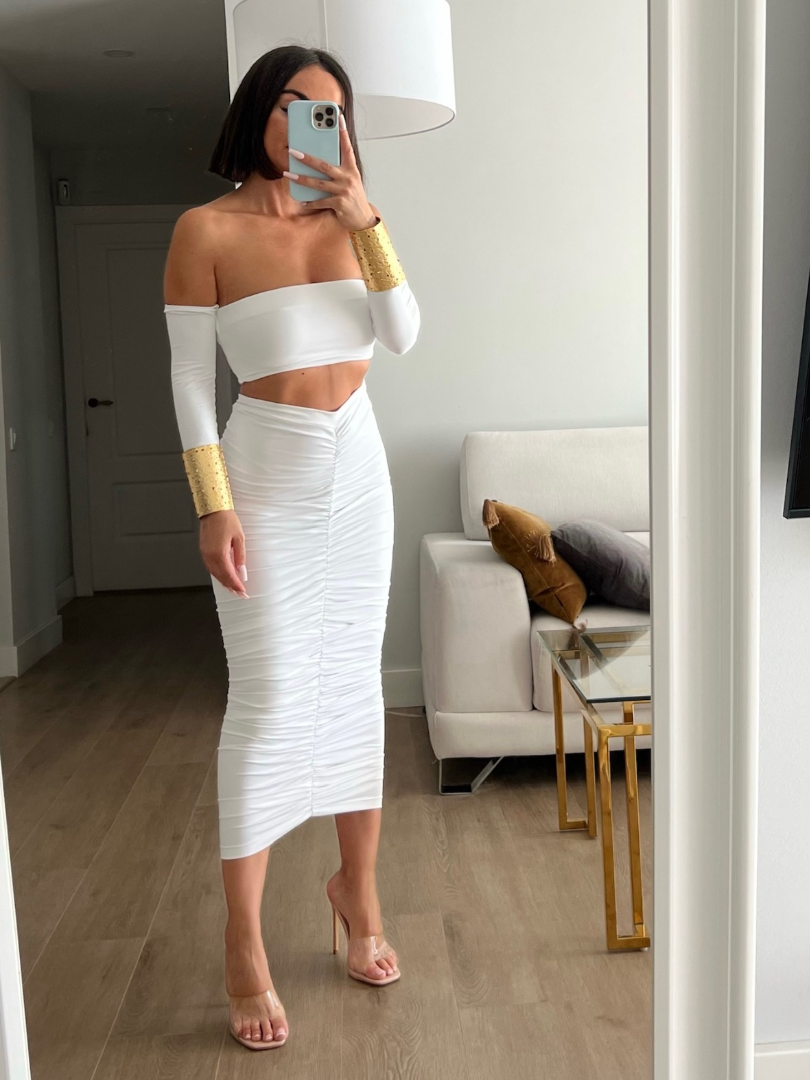 WHITE MAMMA SET SKIRT