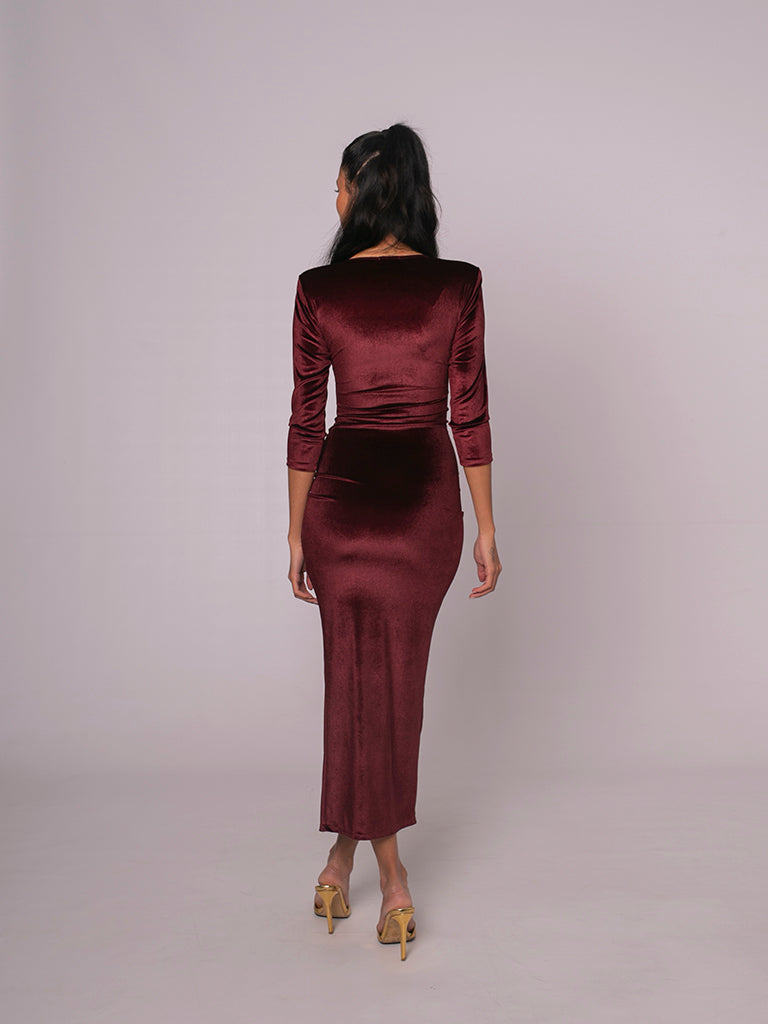 VESTIDO DA GRECO BURGUNDY